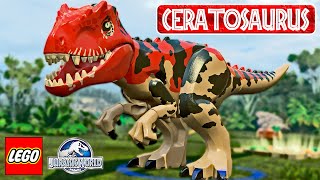 LEGO Jurassic World NOVO DINOSSAURO CERATOSAURUS MOD [upl. by Newo]