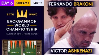 54th Backgammon World Championship  Day 6  Stream 1  Part 2  World Championship Rnd of 8 [upl. by Aidroc140]