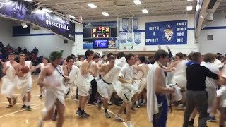 Clergyman hits half court shot during Kentucky high school basketball game [upl. by Ahteres]