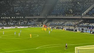 NapoliFrosinone 04 sintesi live  REACTION tifosi del Napoli CURVA B 191223 [upl. by Lyndy842]