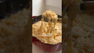 Triple Cheese Mac N Cheese 🧀🫠macandcheese cheese baking thanksgiving shorts recipe sidedish [upl. by Kaplan]