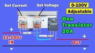 DC Voltage and current Adjustable Power supply DIY DC voltage controller [upl. by Oisor]