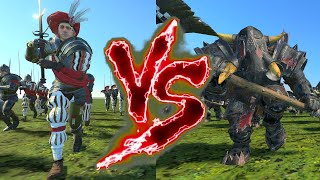 Greatswords VS Black Orcs Total War Warhammer 3 [upl. by Kolodgie]