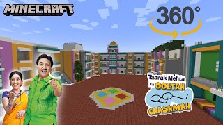 TMKOC Gokuldham Society 360 Degree View in Minecraft [upl. by Garwin882]