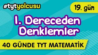 1 DERECEDEN DENKLEMLER 1940  TYT Uçuş Kampı 2022yolcusu  ŞENOL HOCA [upl. by Tem]