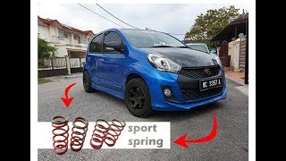 My Perodua Myvi Change Coil Spring Result Is So Awesome [upl. by Dulci]