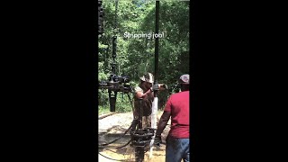 Stripping oilfield Rig job rig oilfield drilling oil tripping [upl. by Aitnahc]