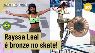 OLIMPÍADAS 2024 RAYSSA LEAL SOFRE ATÉ O FIM LEVANTA TORCIDA E CONQUISTA O BRONZE NO SKATE STREET [upl. by Susumu445]