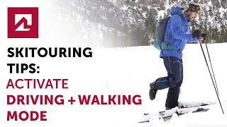 Ski Touring tips How to activate driving and walking mode [upl. by Brenn809]