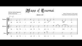 Mass of Tournai Agnus Dei discantus style polyphony [upl. by Arva]