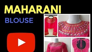 HOW TO MAKE MAHARANI BLOUSE  HIGH NECK  EASY CUTTING SEWING AND DESIGNING  DESIGN IT YOURSELF [upl. by Irep343]