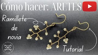 🔷ARETES DE RAMILLETE estilo tocado de novia [upl. by Yengac]