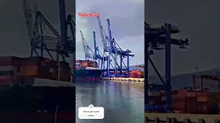 Vessel barthing time accident ship to crane hit minivlogvideo cargoshipvairal video [upl. by Neit403]