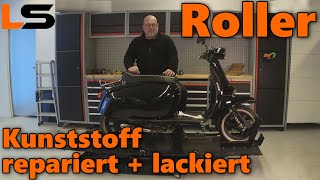 Roller  Riss im Kunststoff reparieren und lackieren  LACKSTORE [upl. by Gowon]