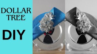 How I turn this Dollar Tree Charger Plate into A Diva Easy Glam [upl. by Anner]