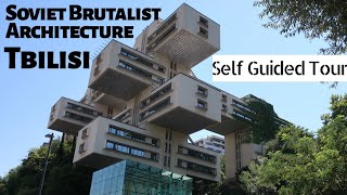 TBILISI Georgia  Independent Soviet Brutalist Architecture Tour on Public Transport [upl. by Haibot]