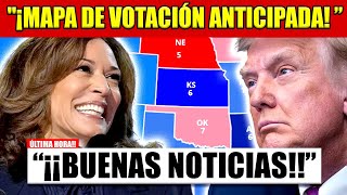 ¡¡¡INCREÍBLES RESULTADOS DE VOTACIÓN TEMPRANA ¡Impactante Mapa Electoral 2024 Kamala vs Trump [upl. by Siurad]