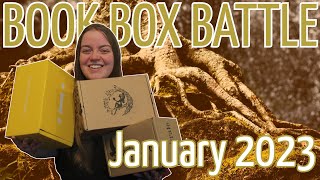 BOOK BOX BATTLE  January 2023  Illumicrate vs FairyLoot vs OwlCrate  a new year begins [upl. by Arick]