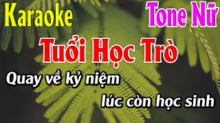 Tuổi Học Trò Karaoke Tone Nữ Karaoke Lâm Organ  Beat Mới [upl. by Aniraad]