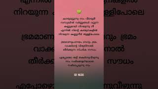 കണ്ടുമുട്ടുന്നു നാം🎵Song ലിറിക്Kavitha vglyrics shorts viral [upl. by Aracot]