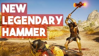 AC ODYSSEY NEW UPDATE LEGENDARY HAMMER OF HEPHAISTOS IN ACTION [upl. by Adelina]