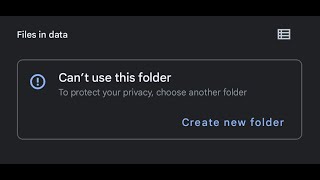 Cant use folder error  Android 13 unable to access data folder [upl. by Greene]