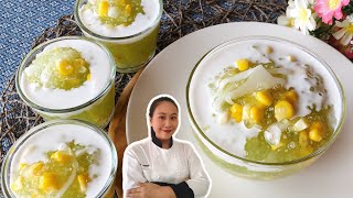 Thai Dessert • Coconut Pudding With Tapioca Pearls•Sago Dessert Recipe ThaiChef Food [upl. by Orelu604]