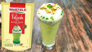 WeikField Falooda Mix Kesar Pista Recipe in Hindi  वीकफील्ड फलूदा केसर पिस्ता बनाने का आसान तरीका [upl. by Gladine530]