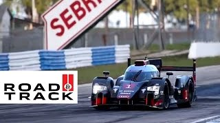 2015 Audi R18 Revealed at Sebring  Road amp Track [upl. by Arodal]