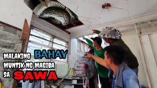 MALAKING BAHAY MUNTIKAN NG MAWASAK sa SAWA  ZUMA HARING AHAS [upl. by Ahsaet726]