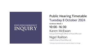 Nigel Railton  Day 182 PM 08 October 2024  Post Office Horizon IT Inquiry [upl. by Pascha658]