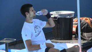 Novak Djokovic amp Maria Sharapova Practice Sessions  Australian Open 2012 [upl. by Starlin369]