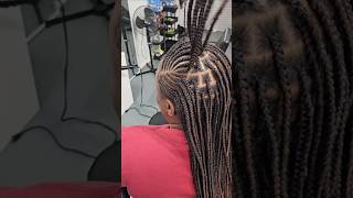 2 Layered Knotless Braids Cornrows  Midback Length [upl. by Epilef]