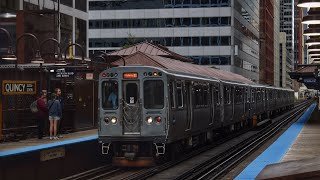 CTA Chicago L  Brownage amp Red Line Trains Running quotOver the Topquot [upl. by Ulane]