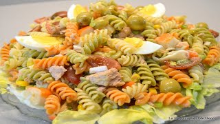 Ensalada de Pasta completa Con Trucos para una Ensalada muy jugosa y sabrosa [upl. by Ahsinor]