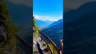 📍Cliff walk Switzerland 🇨🇭travel shorts cliffwalk [upl. by Hathaway]