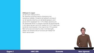 Examentraining Economie HAVO Betalingsbalans  examen 2015 opgave 2 [upl. by Booma]