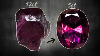 Umbalite Garnet Tutorial  Purple Garnet Gemstone Cutamppolish  handmade umbalitegarnet garnet [upl. by Eimaj]