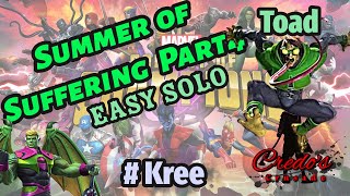 MCOC Summer of Suffering TOAD boss SOLOing guide using Kree Hulkling [upl. by Aitetel]