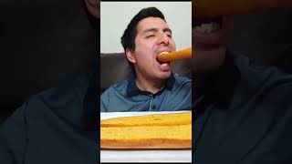 Garlic bread crunch mukbang asmr shorts [upl. by Agemo]