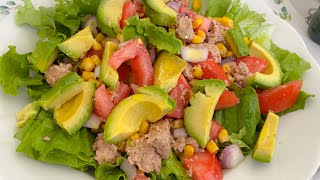 Salade au thon et avocat recette simple et rapide [upl. by Corley]