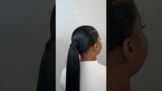 Easy 3 Part Sleek Ponytail On Natural Hair sleekponytail hairtutorial naturalhair [upl. by Dowell987]