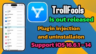 New TrollFools is out released  Support iOS 1661  14  Plugin injection and uninstallation [upl. by Berns987]