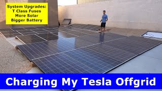 New Upgrades for my Offgrid PermitFree Solar System I am now charging my Tesla without the Grid [upl. by Bullion808]