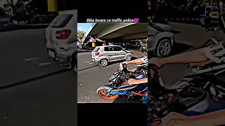 bike rider vs traffic police 🥵ktm shorts viral  accident bikerider viral [upl. by Idzik87]