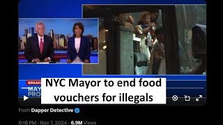 NYC Mayor ending food voucher for illegals [upl. by Tterraj]