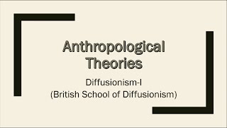 Anthropological Theory British School of Diffusionism [upl. by Tessler589]