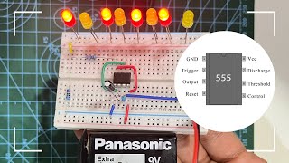 555 Timer IC  LED Flasher  DIY diyelectronics 555timer [upl. by Eilama]