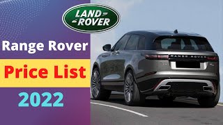 Range rover All Models Price in India 2022  Carhub45 [upl. by Snehpets]