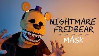 How to make a Nightmare Fredbear Mask using Paper  DIY FNAF Mask [upl. by Baptlsta]